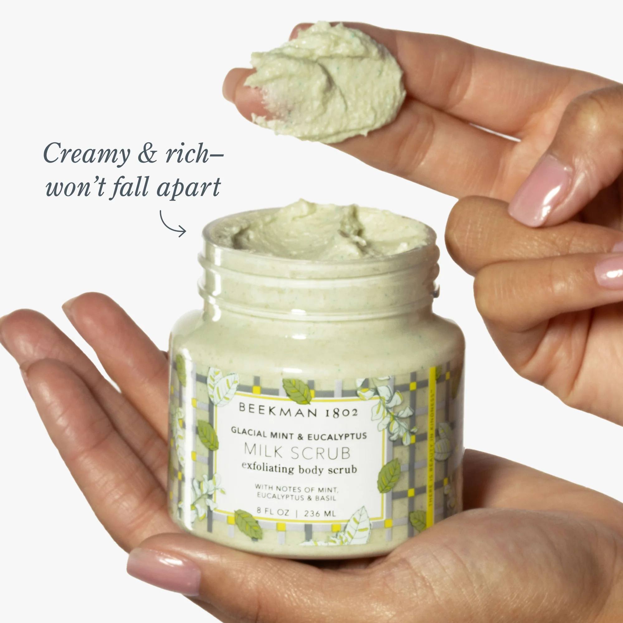 Glacial Mint & Eucalyptus Smooth Operators Milk Scrub Face & Body Bundle - Image 5