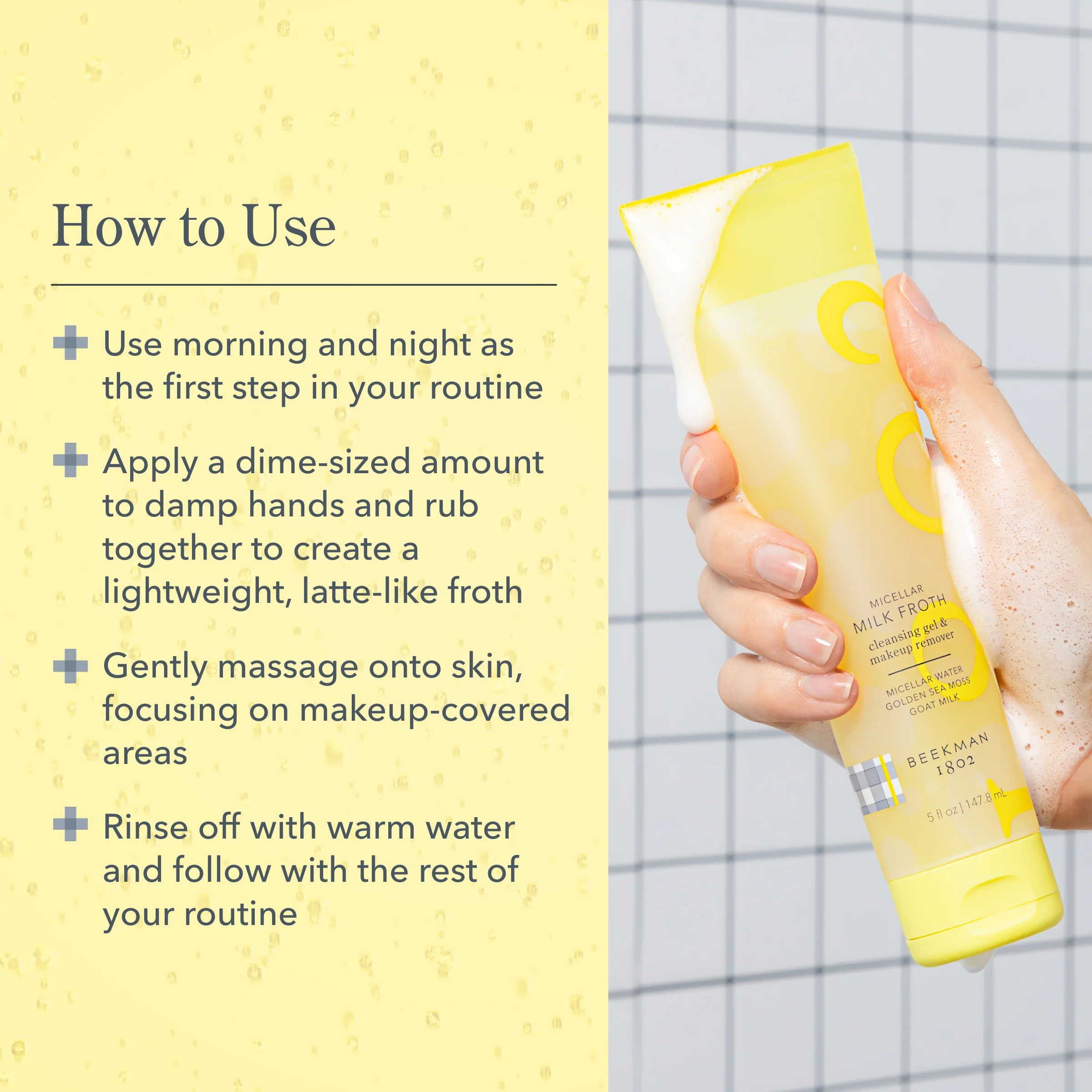 Micellar Milk Froth Cleansing Gel & Makeup Remover - Image 4